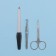 Manicure set, 3 objects, on a blister, silver/black color