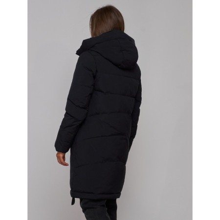 Coat insulated winter female, size 46, black color-19