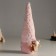 Interior doll "Granny in a fur pink cap with stars and sleds" 32 cm