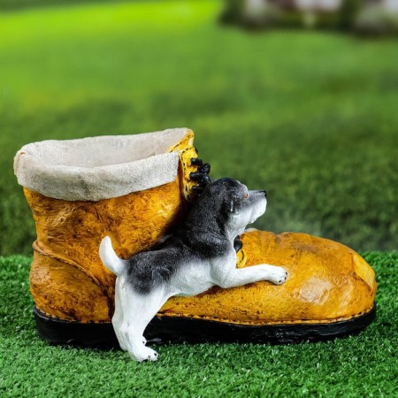Figure pot "Boat with puppies" 25x18x15cm-2