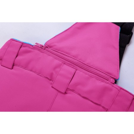 Ski pants for girls, height 128 cm, raspberry color-8