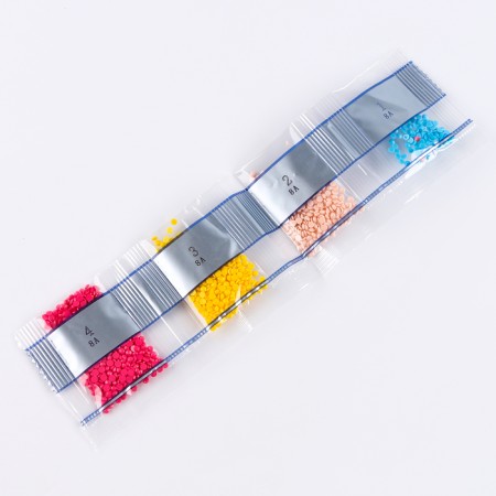 Diamond embroidery with partial filling of Himari, 13.7 × 18.3 cm, cardboard-3