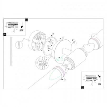 Bathroom lamp Palmera E14 2x40W-2