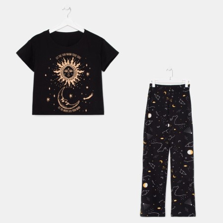 Female pajamas (T -shirt and trousers) KAFTAN Space p. 40-42, black-11