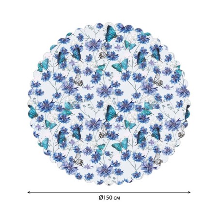 The tablecloth "Field of cornflowering", round, Saten, d = 150 cm-1