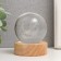 Souvenir glass backlight "Fairy" d = 6 cm stand wood, usb 6.5x6.5x7.5 cm
