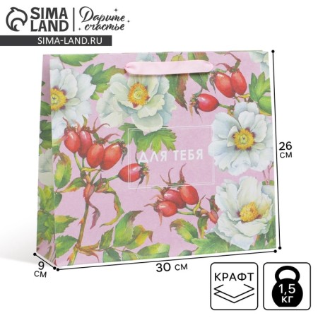Package Gift Craft horizontal, packaging, "Spring", m 30 x 26 x 9 cm
