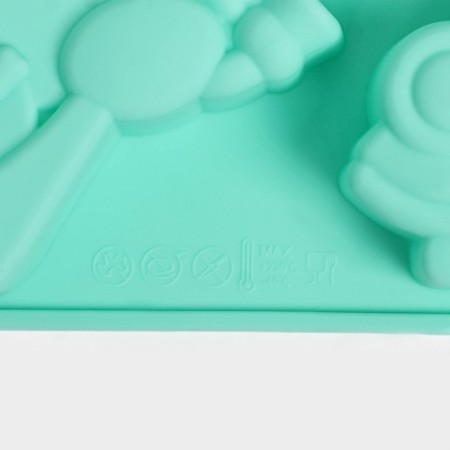 Silicone form for baking shares "transport", 30 × 17.5 cm, 6 cells (9 × 5.5 × 3.5 cm), blue color-6