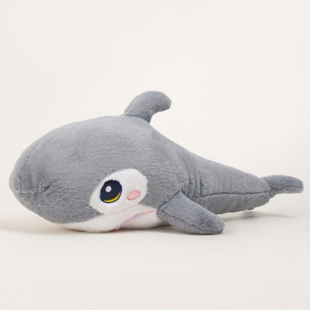 Soft toy "Shark", 80 cm, gray color-2