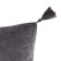 Decorative pillowcase with brushes Ethel Color gray, 45x45 cm, polyester, velor