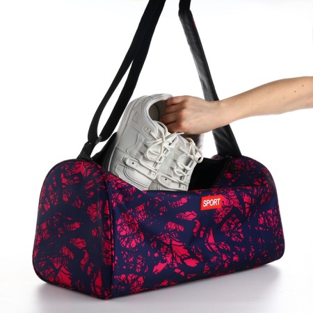 Sports bag, textura, average size, blue/pink color-6