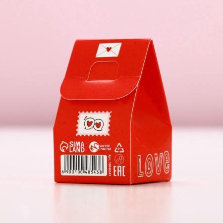 The bathtub bomb “Love is...”, 40 g, aroma strawberry smoothies, pure happiness-5