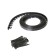 Garden plastic curb, 38 mm, black, 10 m + 30 stakes, "mango