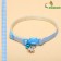 Koshachi collar "Snowflake", with a bell and suspension, 30 x 1 cm, polyester, blue