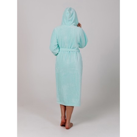 Women's bathrobe with a hood, size 54, menthol color-2