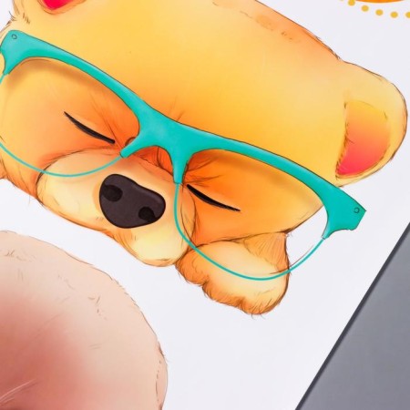 Sticking plastic interior color "Plush dogs" 60x90 cm-2