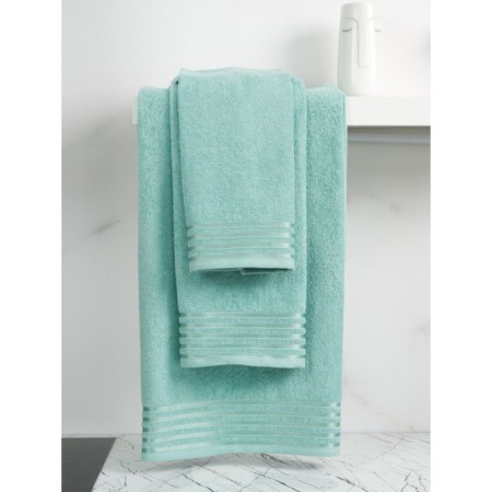 Terry towel Bio-Textiles, 380 gr, size 40x70 cm, green color-1