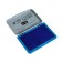 Stamping pillow, blue, in a metal box, No. 3, 10 x 7 cm