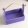 Wooden Kashpo 25.5 × 15 × 30 cm "AROMA", handle rope, purple