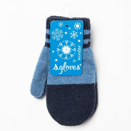 Baby mittens, blue color, size 17-3