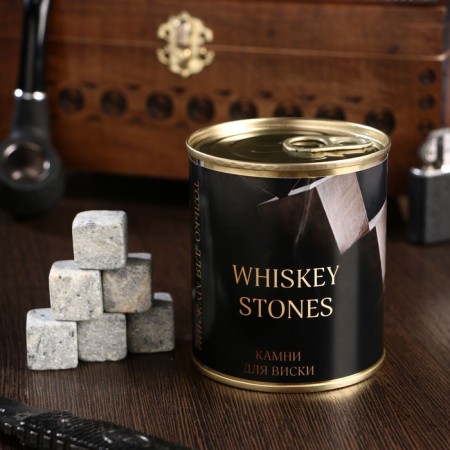 A set of stones for whiskey "Whiskey Stones", in a tin can, 9 pcs.