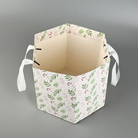 Gift package, packaging, "hexagon", 26.5 x 23 x 25 cm-8