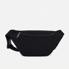 Lightning waist bag, external pocket, black color