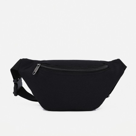Lightning waist bag, external pocket, black color