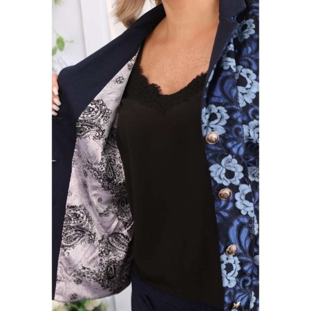Female jacket, size 54, blue color-18