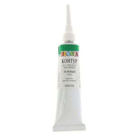 Cut on glass and ceramics 18 ml, ZHK Decola, Green, (5303725)
