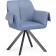 Chair on the metal frame Caita metal/fabric, black/blue 66x53x86 cm