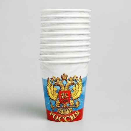 Стакан бумажный «Россия», герб-3