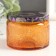 Bank for candles glass with a lid "Flower" orange, round 5x7x7 cm, mix