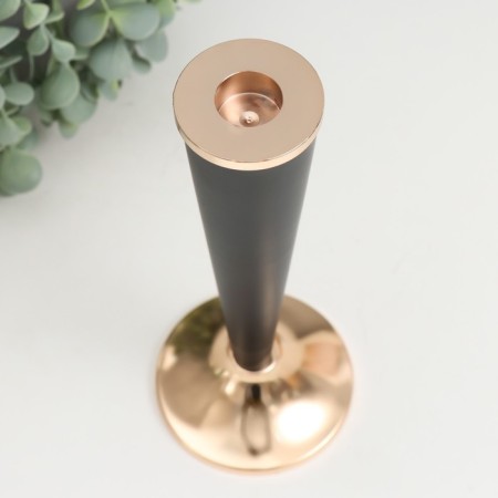 Summary Metal for 1 candle "Evian" d = 1.5 cm black with gold 9x22 cm-2