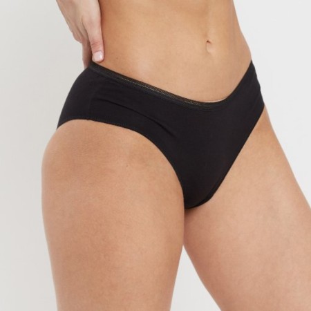 Panties female brazilians, black color (nero), size 48 (l)