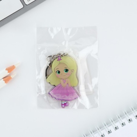 Key keychain children's acrylic "Princess", 3.5 x 10 cm-4
