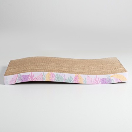 Coopete from cardboard with cat mint "Tropical leaves", wave, 45 × 21 × 3.5 cm-4