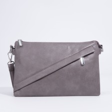 Bag Cross-Bodi with a zipper, gray color