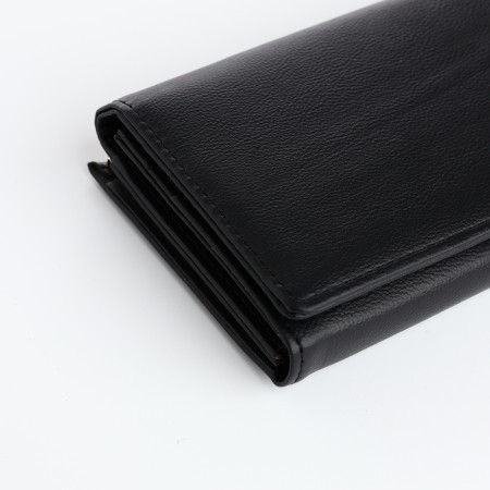 Women's wallet on magnets, black color-2