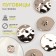 A set of buttons on the leg, d = 25 mm, 5 pcs, the color is gold gloss