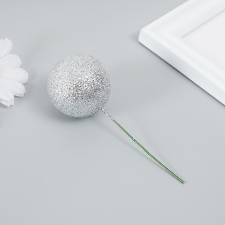 Decor for creativity "Balls Silver Brill" d = 2; 3; 3.5 and 4 cm set 20 pcs-3