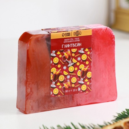 New Year. A set of soap 4 pcs "Glntwine, orange, champagne spray, apple" 80 g-2