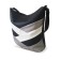 Bag bag with zipper, black/white/silver color