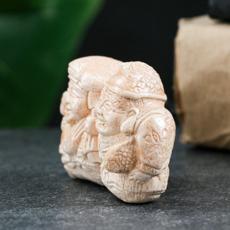 Figure "Daikoku and Ebisa" ivory, 6x3x4cm-1