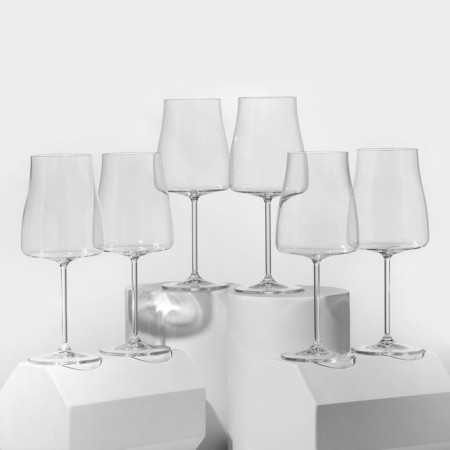 A set of glasses for wine Alex, glass, 600 ml, 6 pcs