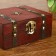Casket Wood aged "Duke" chest with rivets 5.5x13x10.2 cm