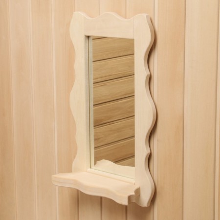 Carved mirror with a shelf, 48x33x10-1