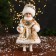 Snow Maiden "in a kokoshnik with stones" 32 cm, gold