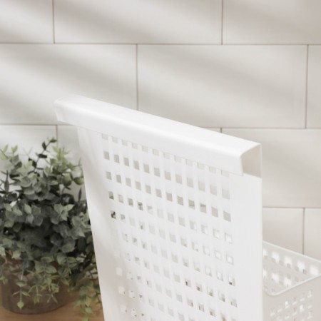 Basket for storage mounted on the door "Loft", 24.5 × 9.5 × 31.5 cm, white color-5