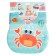 Bibslate for feeding "Favorite baby: crab", waterproof, blue color